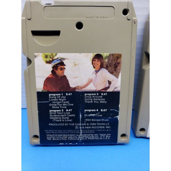 Captain & Tennille Love Will Keep Us Together / Song of Joy 8-Tracks (Untested) - Picture 4 of 6